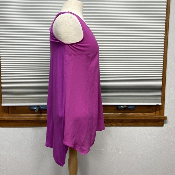 INC International Concepts NWT Purple Handkercheif Hem Sleeveless V Neck Top - Picture 5 of 13